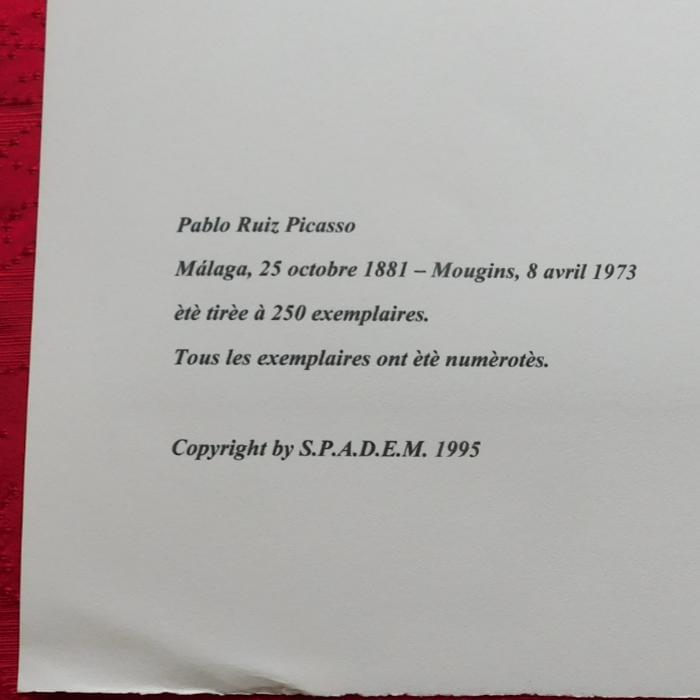 Ancienne Lithographie Signée Pablo Picasso – Musicien – Cubisme – Avec Certificat SPADEM Paris